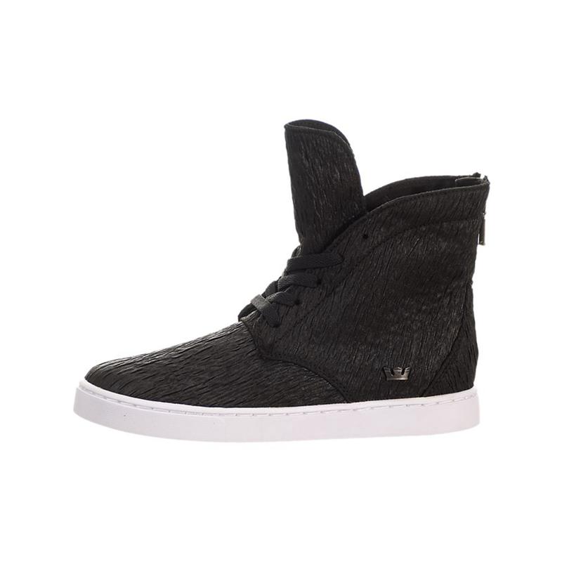 Buty Supra JOPLIN - Sneakersy Wysokie Damskie - Czarne (GQTC-05873)